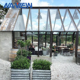 حديقة كبيرة مسبقة الصنع من الدفيئة سقف منحدر شرفة سقف المنحدر
